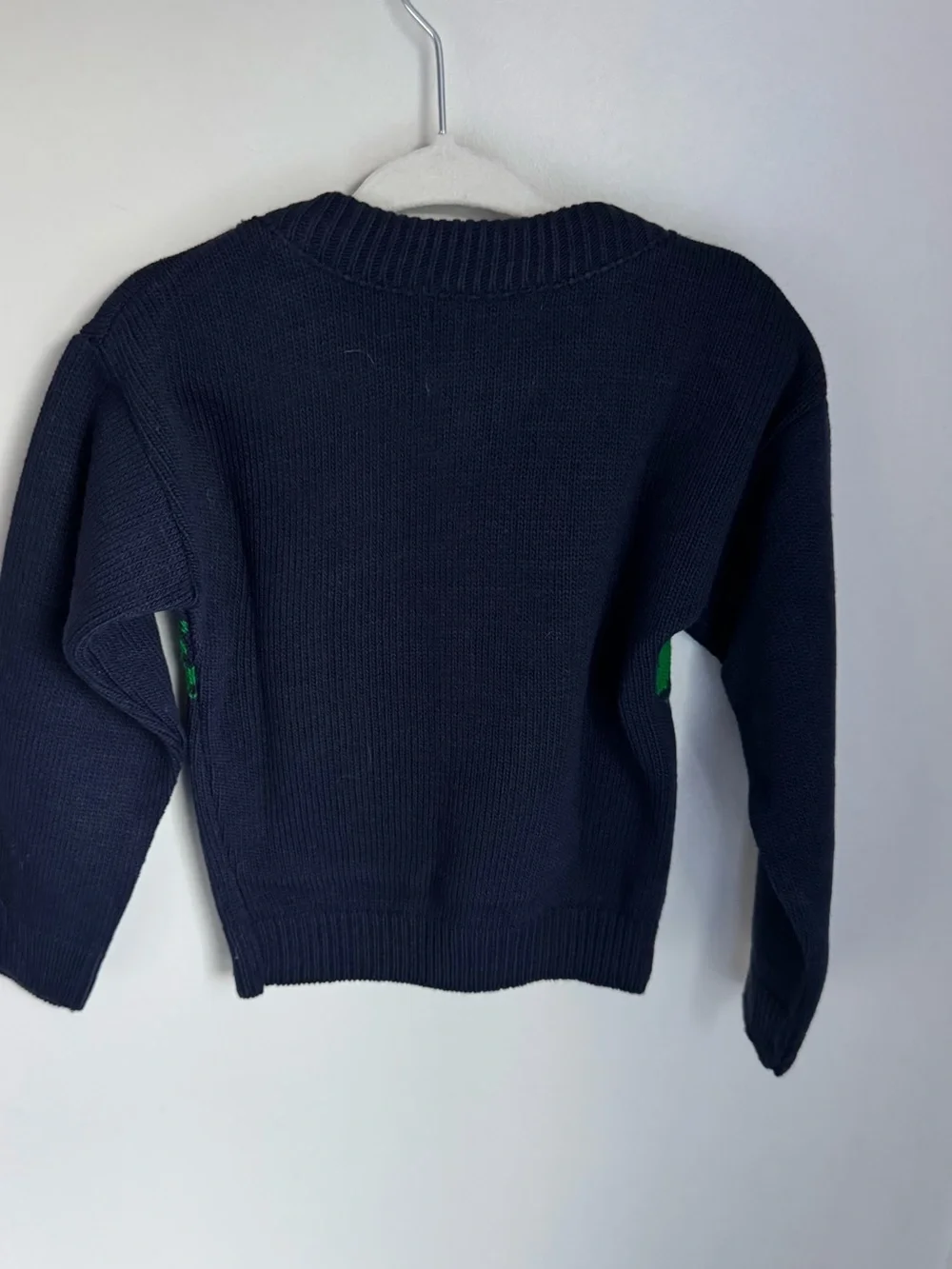 What’s Next Navy Shamrock Sweater Made in USA Size 2T